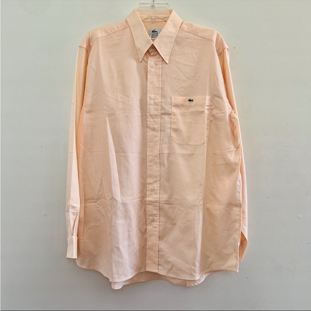 Men’s Lacoste Peach Orange Button Down Shirt